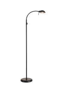 D0795  Bamberg 140cm Switched Floor Lamp 1 Light Satin Black